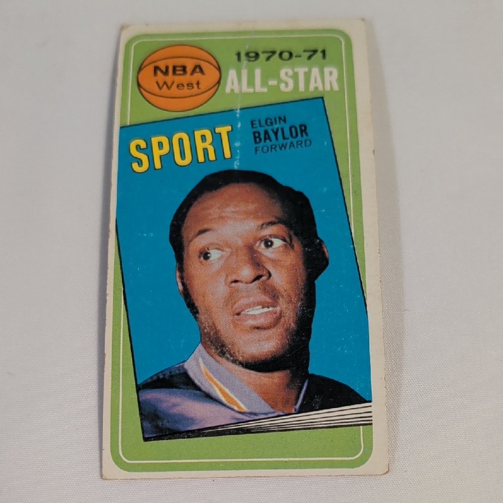 1970-71 All-Star Elgin Baylor Sports Card - Blue & Green